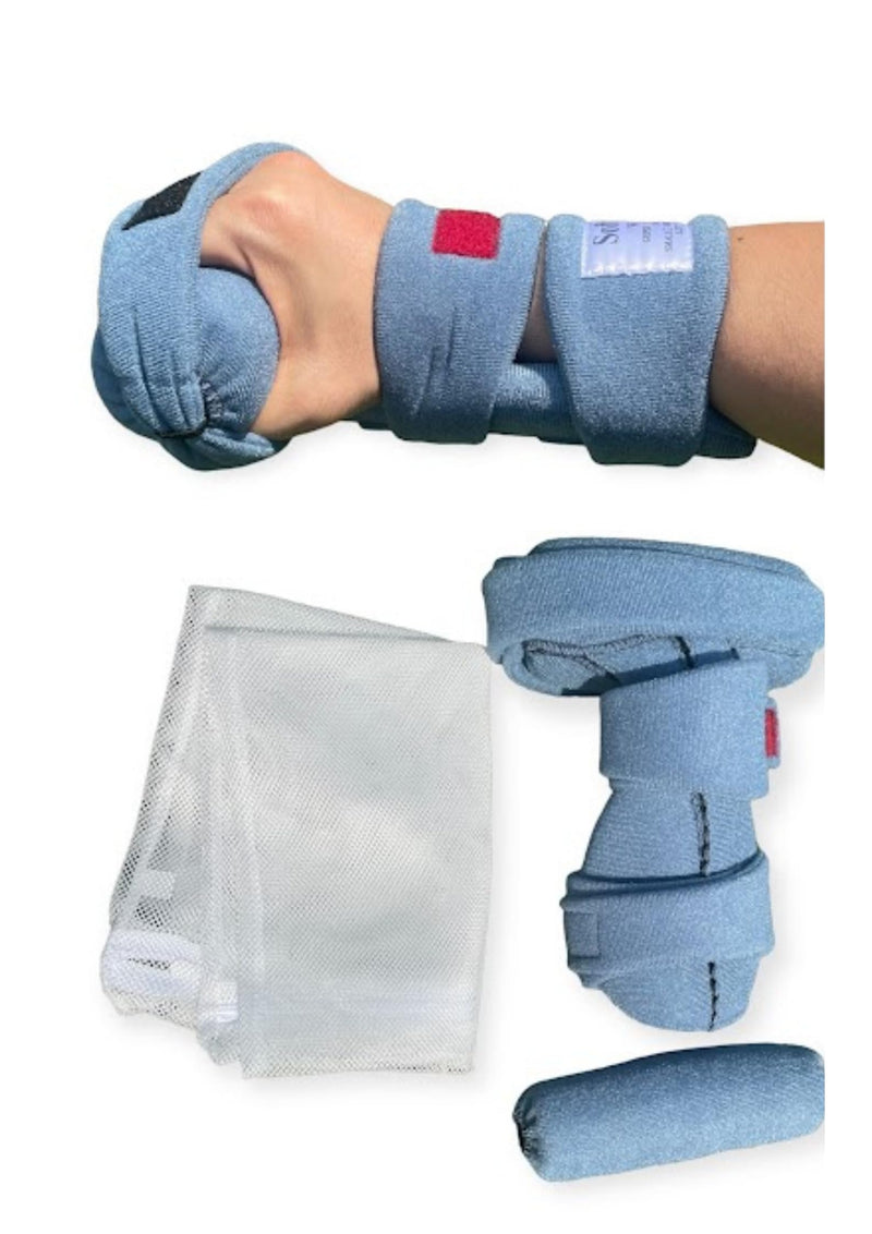 [Australia] - WHFO Grip Orthosis – Wrist, Hand, Finger Support for Arthritis, Contractures, Deviation – Lightweight, Durable, Bend-to-Fit, Static and Progressive Extension Therapy – Color Coded Straps. Medium Right Right, Medium 