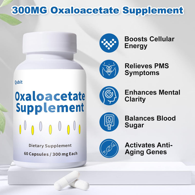 ZOXY Oxaloacetate Supplement – Cellular Energy, Brain & Metabolic Support – with Vitamin C – for Fatigue, Brain Fog – 60 Vegan Capsules