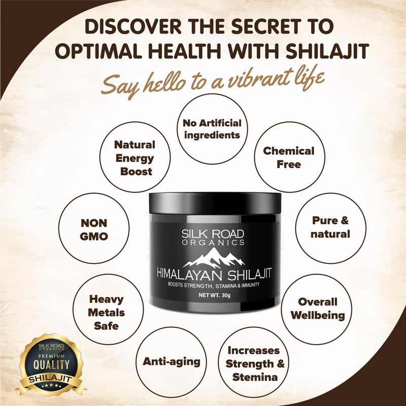[Australia] - Pure Himalayan Shilajit (30 gm) Semi Liquid with Fulvic Acid and 85+ Trace Minerals for Metabolism, Immune System Support, Energy & Focus | Measuring Spoon 1.01 Fl Oz (Pack of 1) 