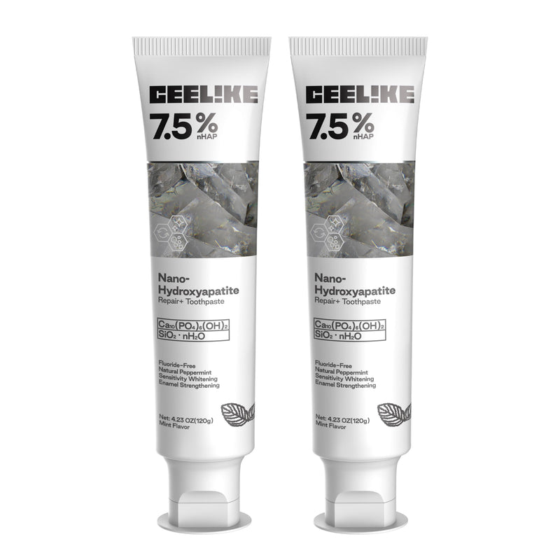 7.5% Hydroxyapatite Toothpaste – Strengthens Enamel, Protects Gums & Freshens Breath – Fluoride-Free, Ideal for Sensitive Teeth, 120g (2) 2
