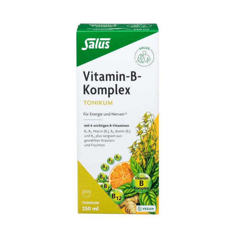 [Australia] - Salus - Vitamin B complex - 1x 250 ml tonic - dietary supplement with B vitamins - for energy and nerves - with 6 important B vitamins - vegan 250 ml (pack of 1) 