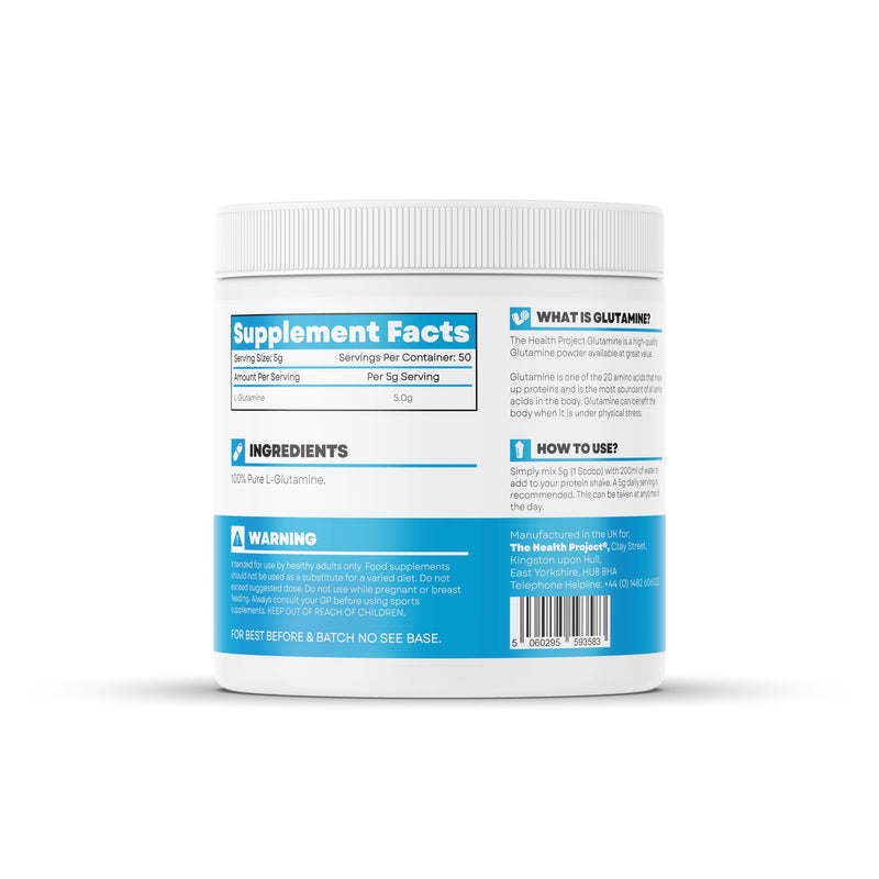 Ultimate L-Glutamine | 100% Pure L - Glutamine | Building Block of Protein | Supports Immune System | Aids Intestinal Health | 50 Servings | 250 Grams