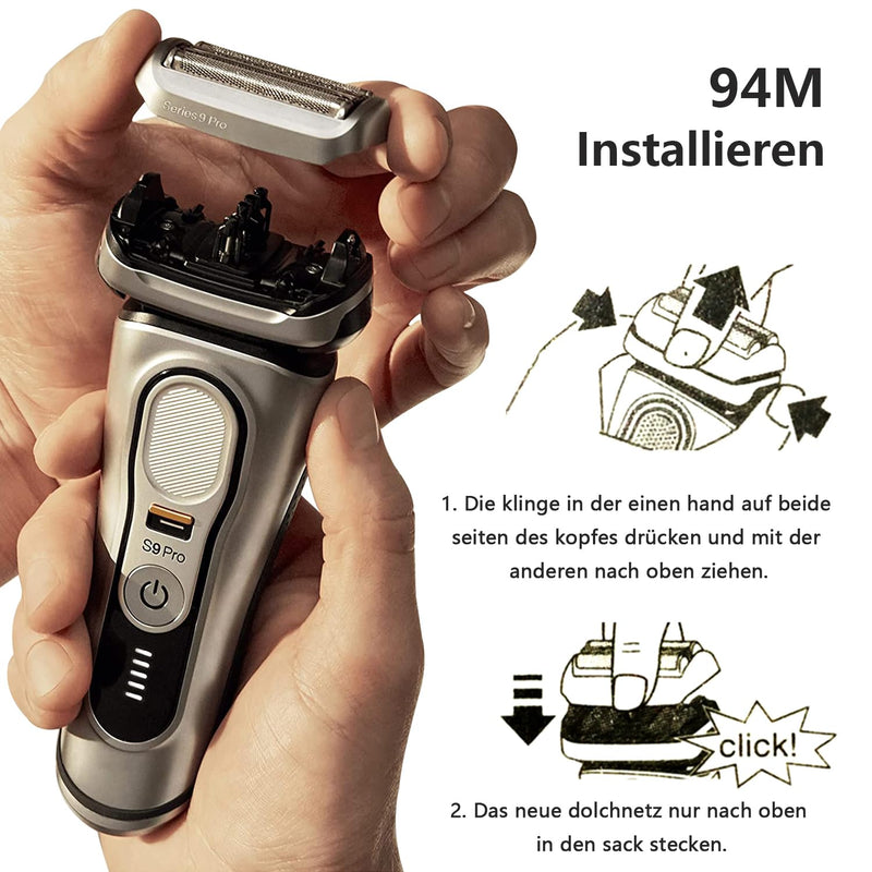 [Australia] - Shaver head 94m for Braun Series 9/9 Pro Compatible with Braun 9 Series Foil razors 9477cc, 9330s, 9465cc, 9460cc, 9419s, 9390cc, 9385cc 