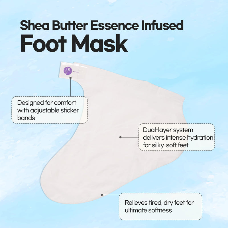 [Australia] - Epielle Intensive Repairing Hand & Foot Masks (6 Gloves & 6 Socks), Repair and Moisturize Dry Hands & Cracked Heels with Coconut Oil & Milk Extract, Korean Skin Care, Spa Self Care Gifts for Women Glove & Socks-12pk 