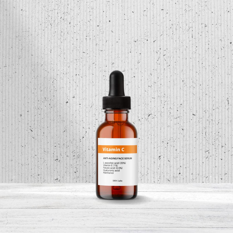 Vitamin C Serum with Vitamin E and Hyaluronic Acid with 20% L-Ascorbic Acid - Great for Hydration, Anti-Aging, and Reducing Appearnace of Wrinkles by DRN Labs. 1 Fl Oz