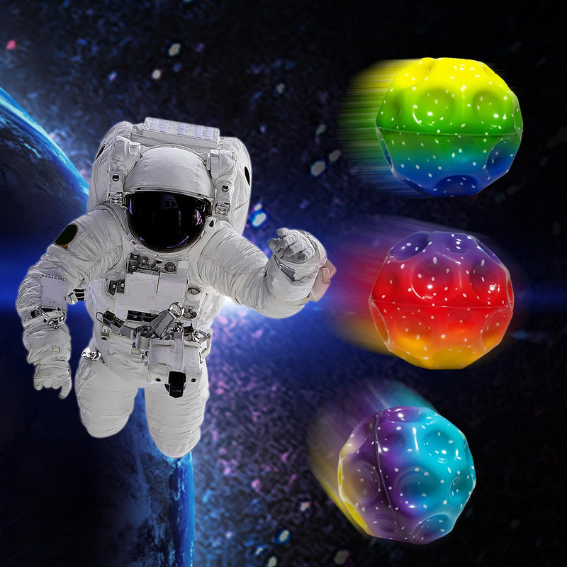 [Australia] - Space Ball,Extreme High Bouncing Ball, Super High Bouncing Space Ball, Children's Sensory Ball, Athlete Training Ball 6 pack colorful 2 