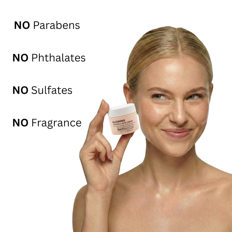 Global Beauty Care Glowing Vitamin C Skin Cream - Radiant Face Moisturizer to Improve Appearance of Uneven Skin Tone with Niacinamide, AHA & Vitamin E, Antioxidant Glow Support, 1.7 fl oz (3 Pack) 1.7 Fl Oz (Pack of 3)