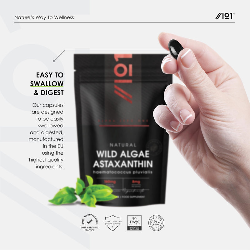 Wild-Algae Astaxanthin 160mg - Providing 8mg Astaxanthin Antioxidant - 180 Softgels - Resealable and Recyclable Pouch by Alpha01 1 count (Pack of 180)