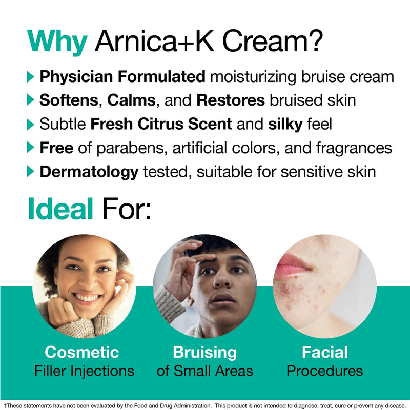 [Australia] - VitaMedica Arnica Cream - Arnica Montana + Vitamin K Oxide Bruise Cream - Sensitive Skin Formula - Undereye Arnica Vitamin K Cream With Vitamin C - 0.5 ounces 0.5 Ounce (Pack of 1) 