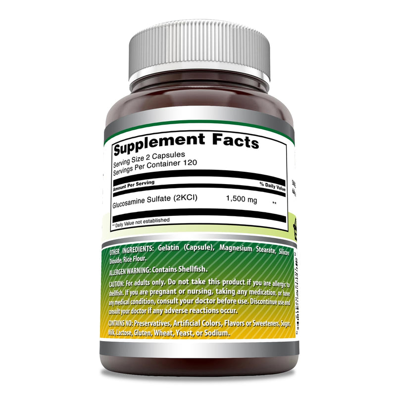 [Australia] - Amazing Formulas Glucosamine Sulfate 1500 mg | Capsules Supplement | Non-GMO | Gluten Free | Made in USA (240 Count) 240 Count 