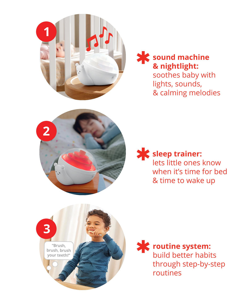 [Australia] - Skip Hop Baby & Kids Sound, Sleep, and Routine Training Machine, Child’s Night Light, Alarm Clock, Toddler Routine Trainer, White Noise, Voice Prompts Routine Machine 