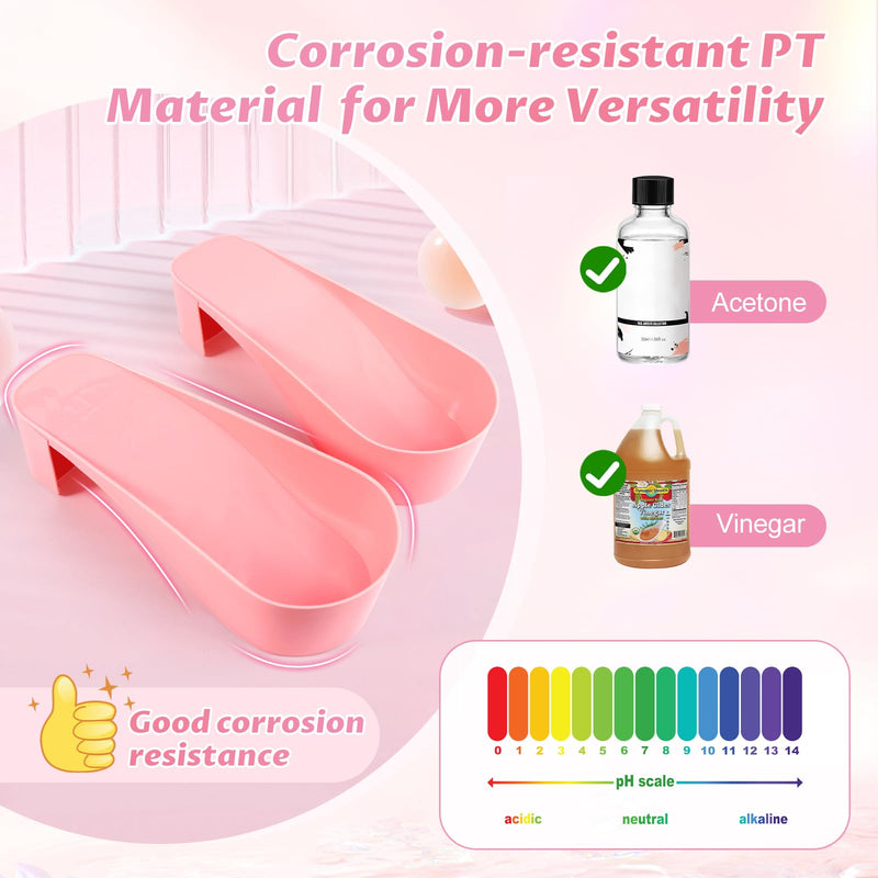 Yokilly Toe Nail Soaking Bowl: 2 PCS Shoe Design Toenails Soak Off Bowl | Foot Bath Soak Tub Bowl - Acetone Proof Pedicure Foot Spa Nail Soaker Bowl for Soak Off Dip Powder Gel Polish Remover-Pink 2 Pcs Pink