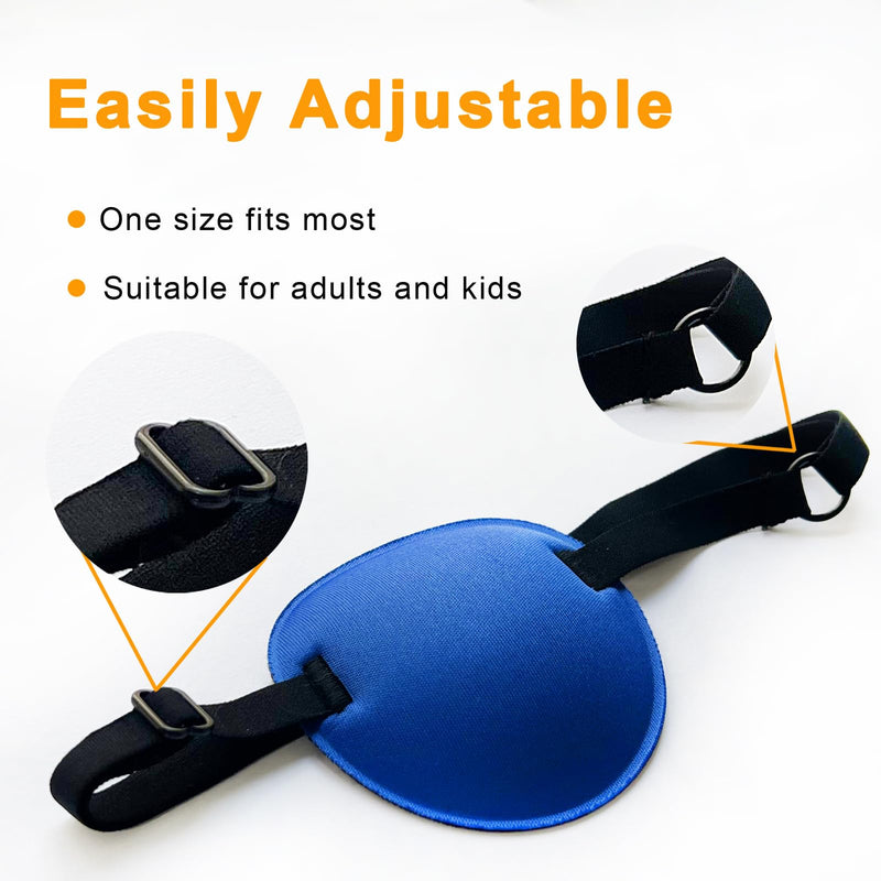 [Australia] - 6PCS Eye Patch, Super Soft Eye Patches, Adjustable Medical Eye Patch for Adults and Kids, Amblyopia Lazy Eye Patches for Left or Right Eyes, 6 Colors 1 Count (Pack of 6) 