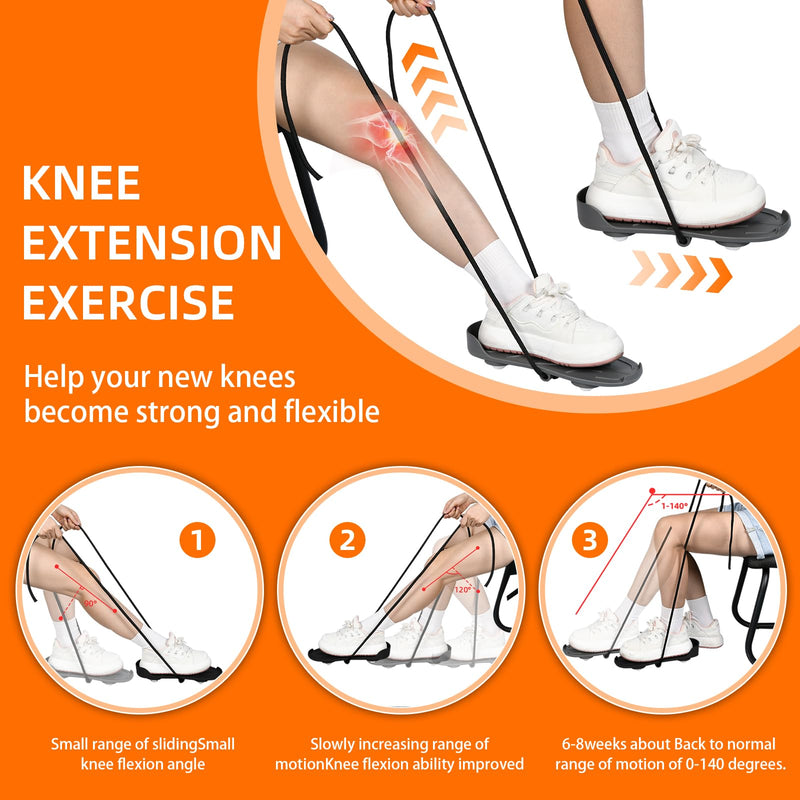 [Australia] - Knee Glider for Knee Replacement Recovery ÔºåRecovery Aids for Knee ExercisesÔºå Portable Knee Strengthening and Rehabilitation Tool Black 