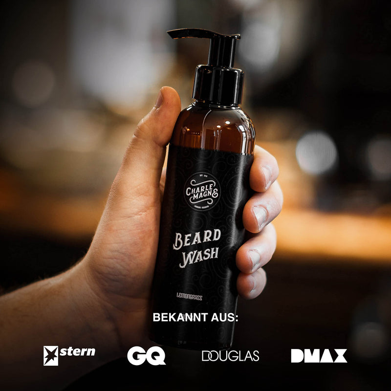[Australia] - Charlemagne Beard Shampoo Men - 200 ml - Mild Beard Care for Dry Skin - Made in Germany - Fragrance Neutral - Beard Shampoo Men - Beard Soap - Beard Wash 200 ml (Pack of 1) 