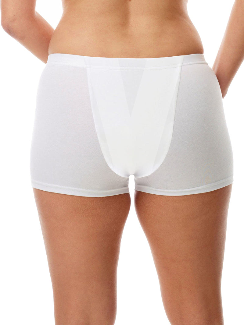 [Australia] - Vulvar Varicosity and Prolapse Support Boy-Leg Brief with Groin Compression Bands - 523 Medium White 