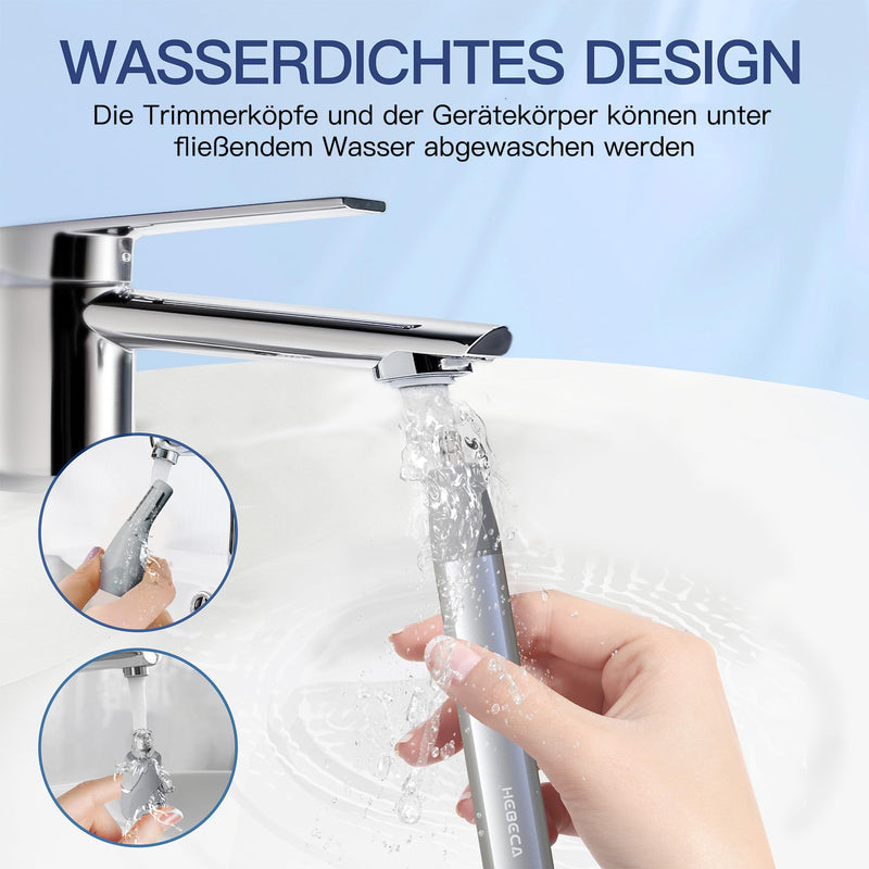 [Australia] - HEBECA Nose Hair Trimmer Men Women - 2 in 1 Nose Trimmer Women Electric - Nose and Ear Trimmer Nose Hair Trimmer Men Portable Rechargeable 