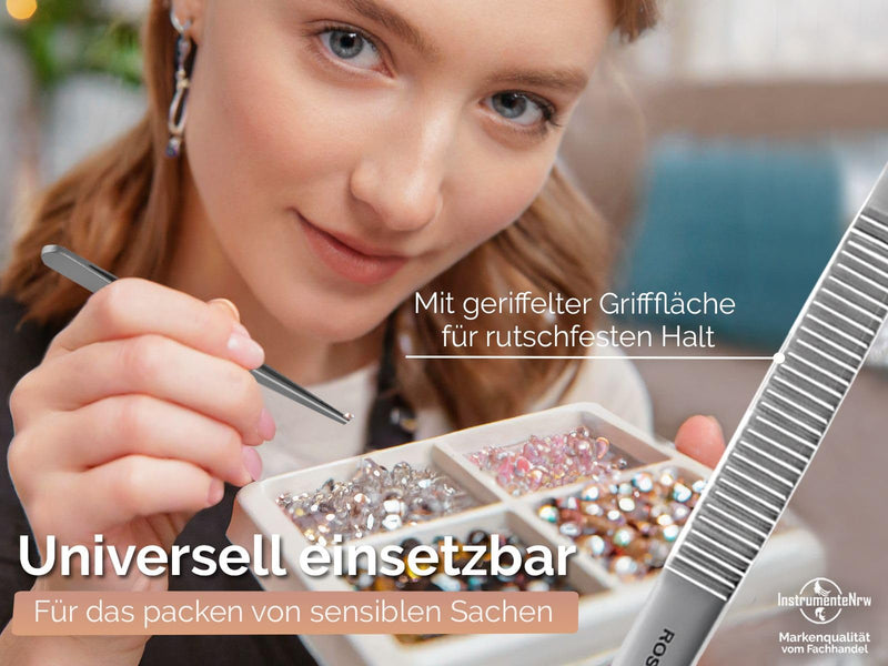 [Australia] - Straight anatomical tweezers 9.0 cm made of professional quality stainless steel 