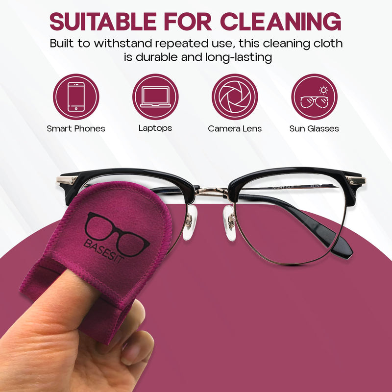 [Australia] - Eyeglass Cleaning Cloth, 4 Pack, Eyeglass Cleaning Wipes, Lens Wipes for Eyeglasses, Eye Glasses Cleaner Wipes, Eye Glass Clean Cloths, Eye Glasses Cleaner Cloth (Rose/Green) Rose/Green 