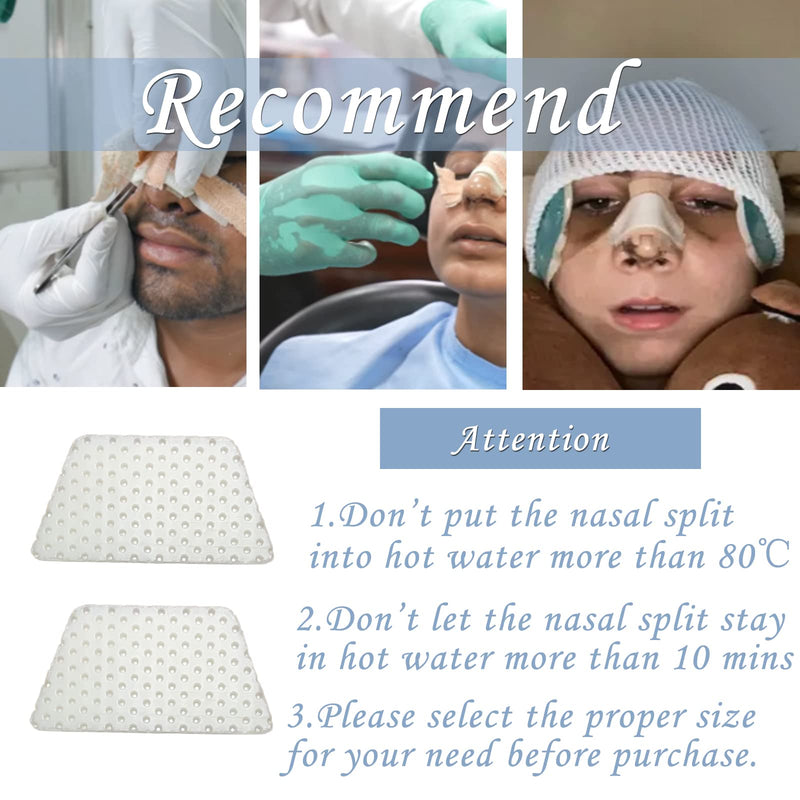 Mediss Thermoplastic Nasal Splints, External Nose Support Protector for Rhinoplasty Septoplasty Surgery, Nose Brace Fracture, ENT, Orthopedic Immobilization, 5pcs-L Size(B)