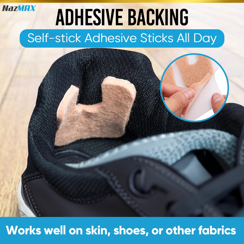 [Australia] - 48-PACK U Shaped Felt Callus Pads Metatarsal Pads Forefoot Foot Pads Pain Relief Foot Cushion Keep Calluses from Rubbing on Shoes Adhesive Pads for Men and Women 