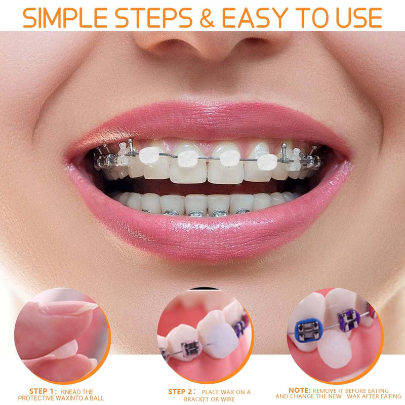 [Australia] - 15 Pack Colorful Braces Wax Dental Care Orthodontic Wax for Braces Wearer (10 Color) 15 Pack 