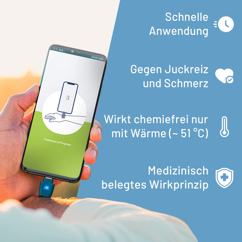 [Australia] - heat it - insect bite healer for your smartphone - chemical-free treatment of itching and pain with concentrated heat - for Android & iPhone 15/16 (USB-C) Android & iPhone 15/16 (USB-C) 