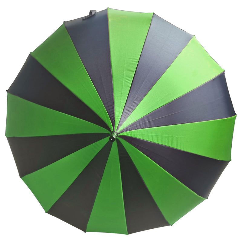Full Size Dark Wing Pagoda Umbrella - Ideal for All Weather, Perfect for Vampires, Gothic Enthusiasts, and Lovers of Unique Bat Wing Style Black & Green