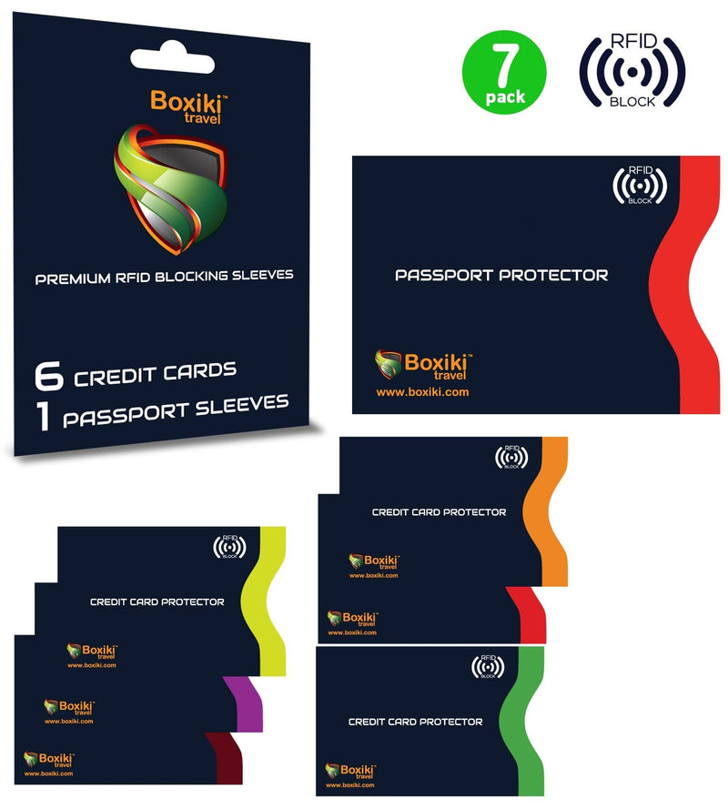Complete RFID Travel Security Set: Sleeve Protectors and Neck Wallet for Ultimate Protection