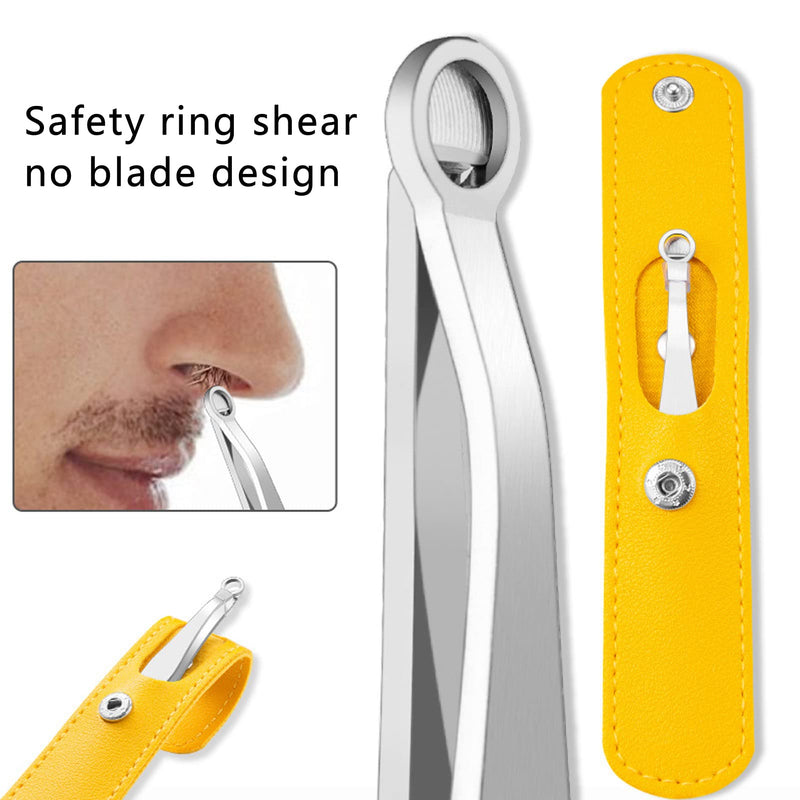 [Australia] - Tweezers for trimming nose hair, stainless steel eyebrow trimmer, universal round head tweezers, eyebrow trimmer, trimmer for men and women, friendly round 