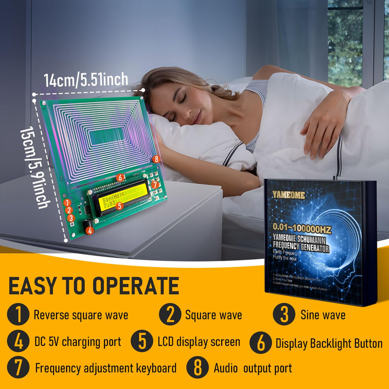 [Australia] - Schumann Wave Resonance Generator, 7.83Hz Frequency Generator, Ultra-Low Frequency Pulse Generator, Healing Frequency Device 