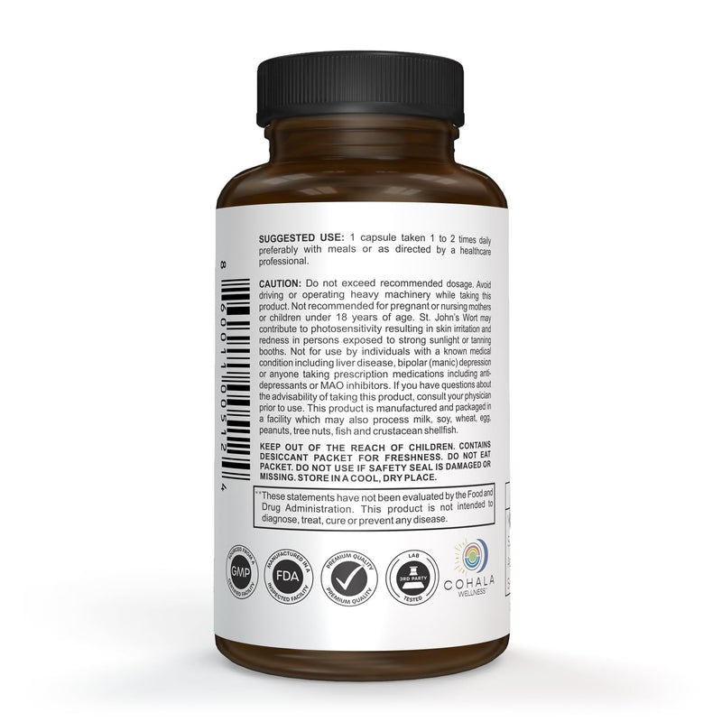 [Australia] - Mellow - Mood Supplement Ashwagandha GABA St Johns Wort 5HTP Calm Stress Support Self Care - 60 Capsules 