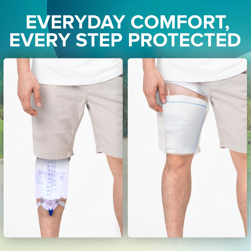 [Australia] - JJ CARE Catheter Bag Holder (Pack of 2), Fabric Nephrostomy Bag Holder, Washable & Reusable Foley Catheter Leg Bag, Urinary Drainage Bag Cover for Men & Women - Medium Size Pack of 2 (Medium) 