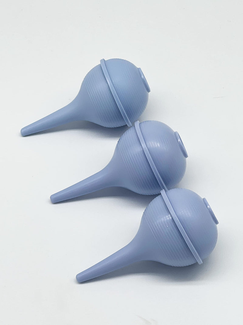 [Australia] - Comfort Soft Sterile Ear Bulb Rubber Hand Squeeze Baby Bulb Suction Sucker - 2 oz - Nasal - Ulcer (3 Pack) 2OZ BLUE 3.0 