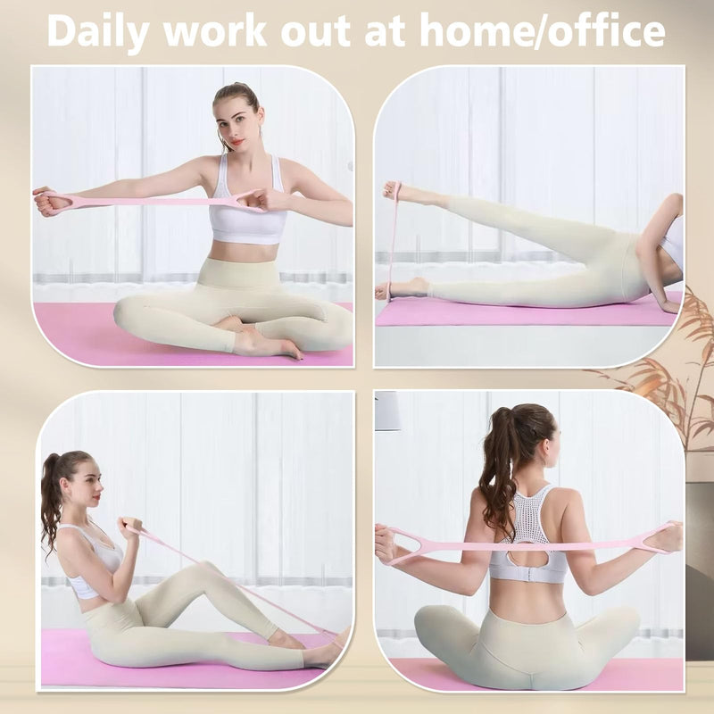 [Australia] - Figure 8 Fitness Resistance Band, Elastic Bands for Working Out,Arm,Back Training Elastic Ropes, Exercise Equipment for Yoga, Pilates,Physical Therapy,StretchingÔºà3 PackÔºâ 