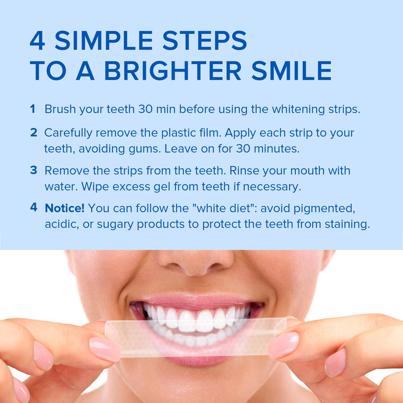 [Australia] - MAREE Teeth Whitening Strips with Mint Flavor - Comfortable for Sensitive Teeth - Calcium Formula for Gentle Dental Care & Fresh Breath - Pack of 28 1 Count (Pack of 28) 