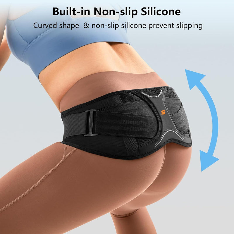 [Australia] - SueStar Sacroiliac Belt with Removable 3D Pressure, Hip Brace for SI Joints Pain, Lower Back Pain and Sciatica Nerve Relief, Anti-slip Si Joint Belt for Women,Gery.2XL XXL (Hip Size45.3-53.2Ôºâ Grey 