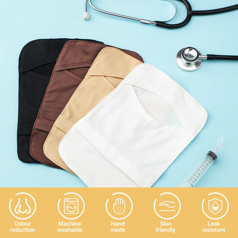 [Australia] - Sosation 8pcs Colostomy Bag Cover Stretchy Lightweight Colostomy Covers Women Ostomy Pouch Covers Ostomy Protective Bag Cover (Black, White, Beige, Brown) 
