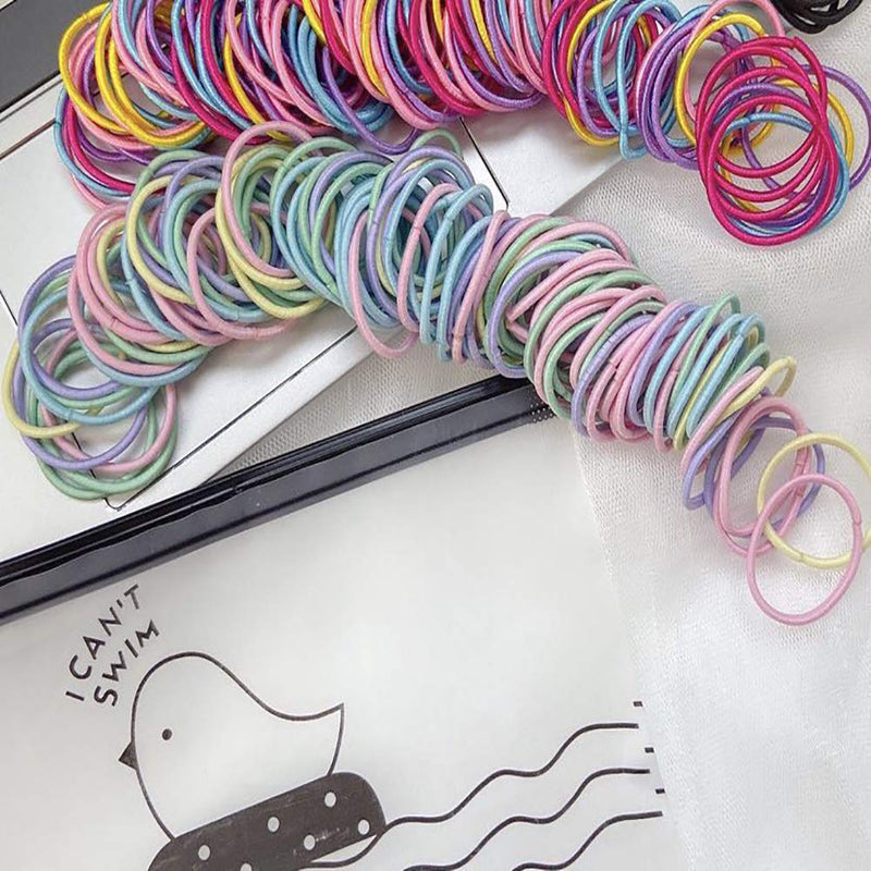 [Australia] - 200pcs Hair Ties for Kids Toddler Hair Ties for Girls Elastic Small Hair Bands for Kids thin 