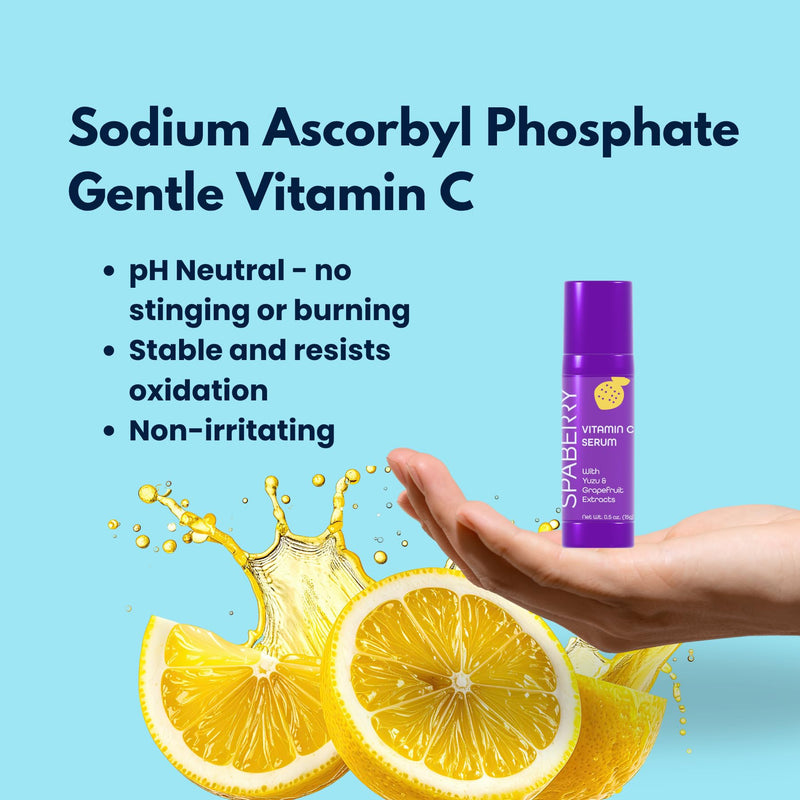 Vitamin C Face Serum for Brightening 0.5 fl oz | Formulated with Sodium Ascorbyl Phosphate (SAP), a gentle, stable form of vitamin C for daily use.