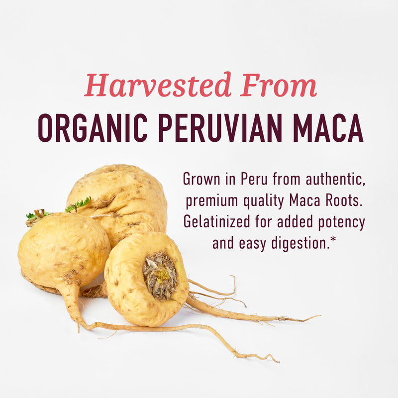 [Australia] - Organic Maca Root Capsules for Women | Peruvian Maca 2250MG Extra Strength | Red, Black & Yellow Root Powder with Black Pepper | Herbal Supplement to Support Energy & Hormone Balance | 120 Ct Maca Capsules 