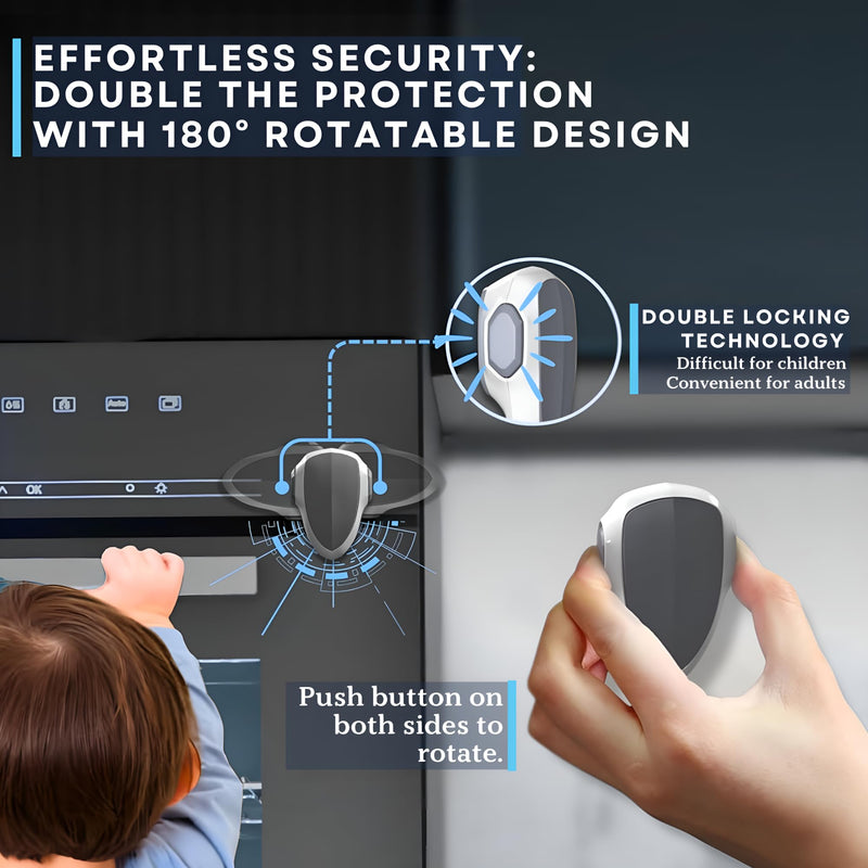 [Australia] - Oven Lock Child Safety, 1 Pack, Oven Door Lock Child Safety, Oven Baby Proofing, Heat-Resistant, Durable & Easy to Install Oven Safety Locks for Toddlers, Baby Proof Oven (White) White 