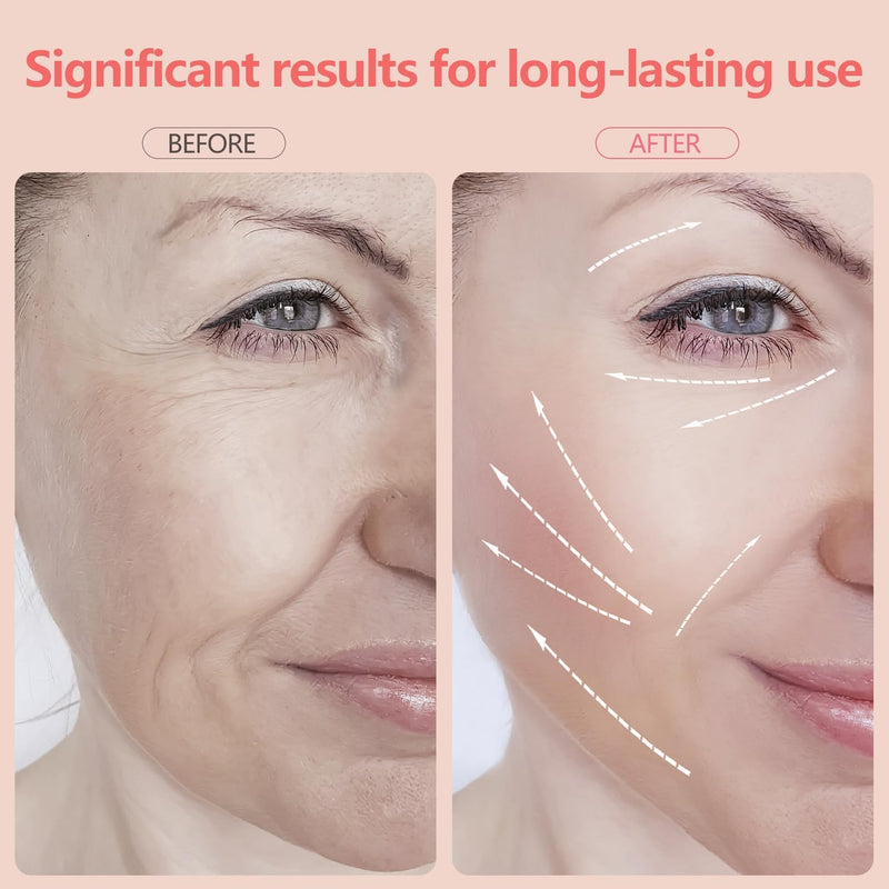 2025 New Face and Neck Massager Tool, 7 Colors LED Womens Skin Care Facial Massager for Skin Rejuvenation, Lifting, Toning, Glow Boost-White White