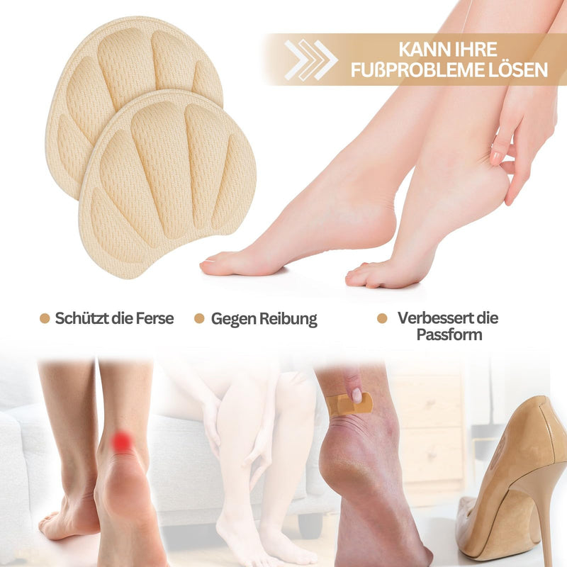 [Australia] - Kronwahl 3 Pairs Heel Protector Shoe Insoles, Premium Heel Pad for Shoes, Comfortable Heel Protector, Self-Adhesive Non-Slip Heel Cushions for Optimum Comfort Beige, White, Black 