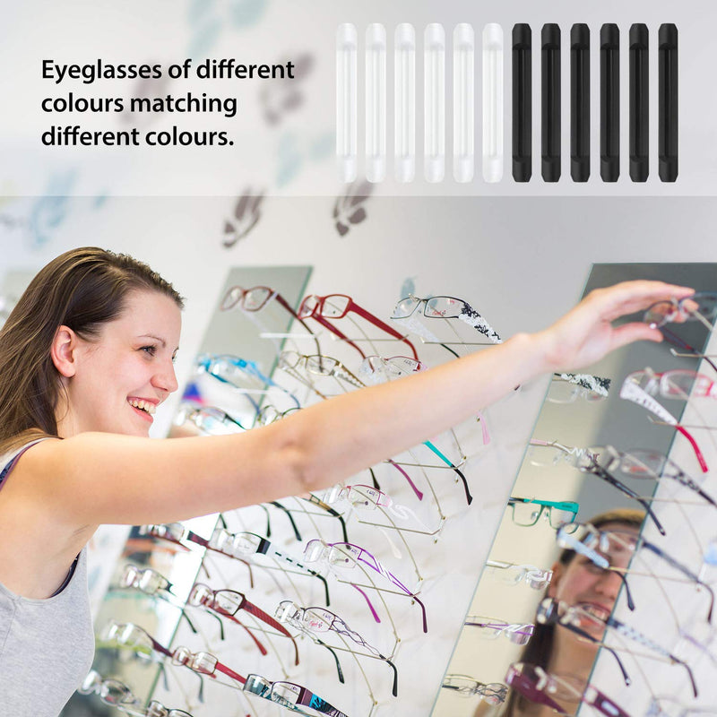 [Australia] - Frienda 12 Pairs Silicone Eyeglass Ear Cushions Eyeglass Pads Anti Slip Glasses Ear Hook Eyeglass Strap Holder for Reading Color Set 2 