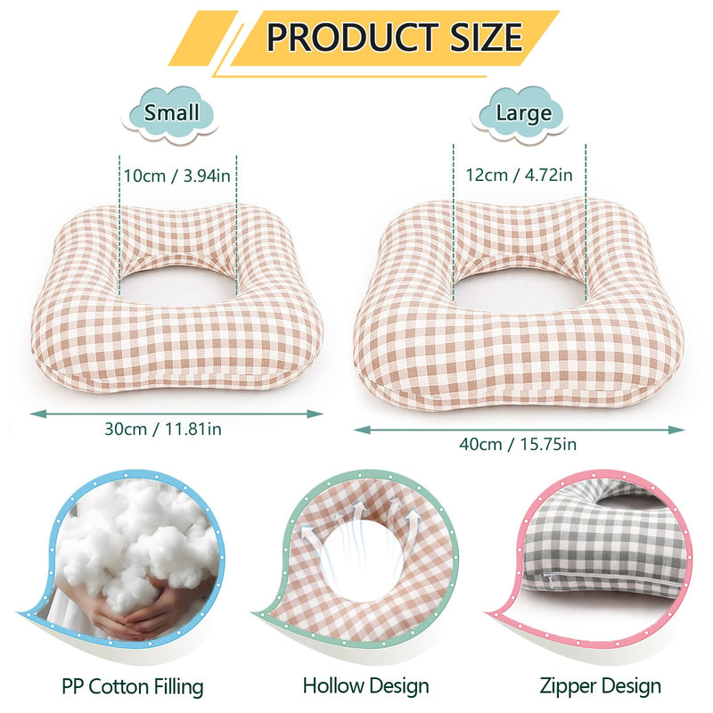 [Australia] - Anti-Bedsore Cushion, Donut Pillows, Pressure Ulcer Cushions, Pillow Tailbone Pain Relief Mat, Soft Pad of Bed Sores for Seniors,Pregnant,Hemorrhoids,Post-Surgery(Beige,Large) Beige Large 