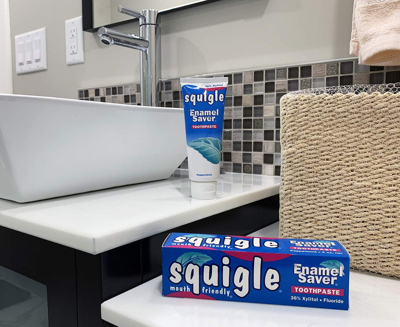 [Australia] - Squigle Enamel Saver Toothpaste (Canker Sore Prevention & Treatment) Prevents Cavities, Perioral Dermatitis, Bad Breath, Chapped Lips - 2 Pack 