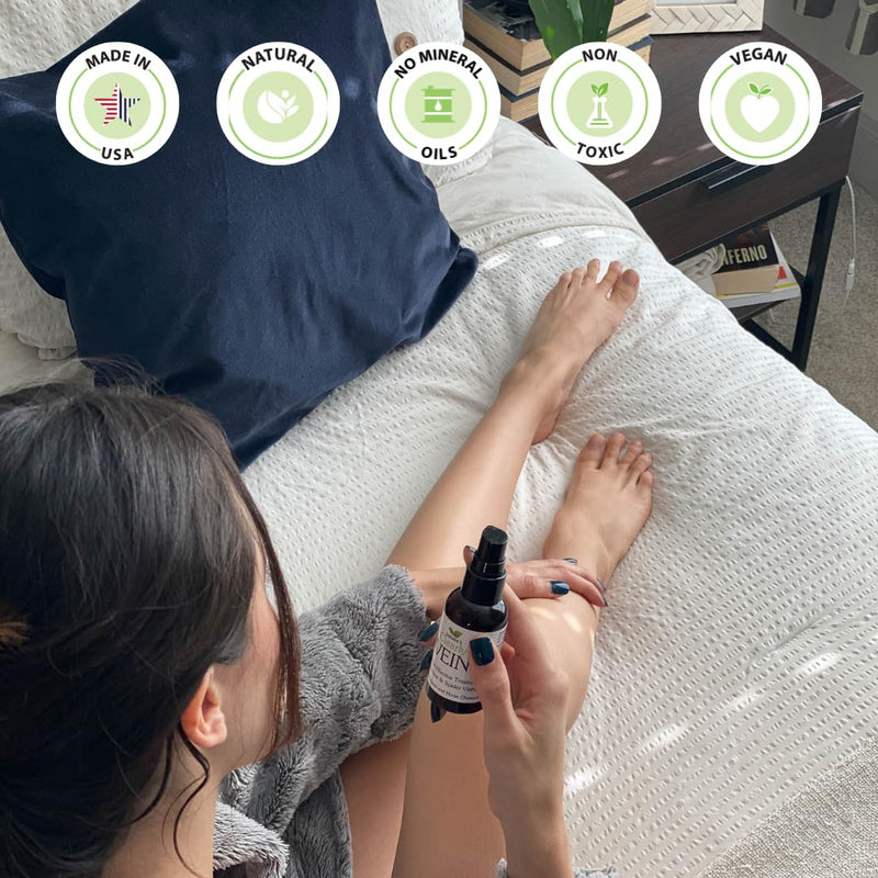 [Australia] - Clearly VEIN - Natural varicose veins and spider veins treatment with essential oils and herbal extracts from horse chestnut and helichrysum - For healthy capillaries on the face, legs and body 