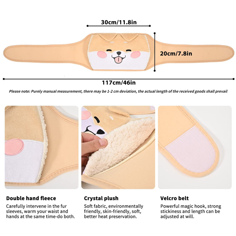 [Australia] - Hot water bottle belt, hot water bottle belt, hot water bottle strap, hot water bottle for neck and shoulder, back, legs, waist warm 1000ml - Yellow dog 