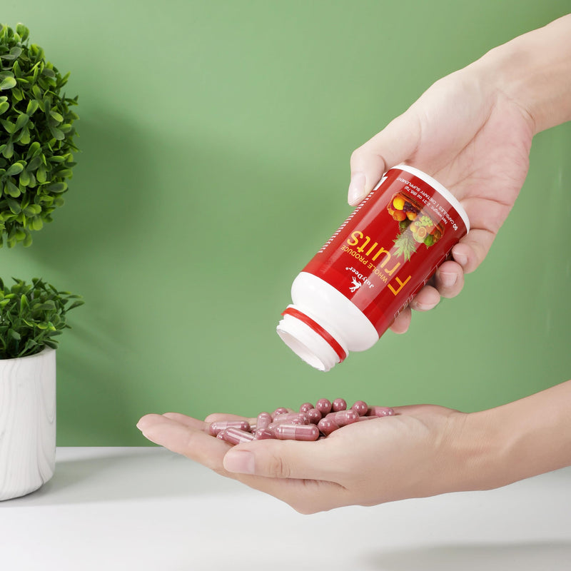 JulyDeer Fruits Supplement Balance of Natural – 90 Total Vegetarian Caps | 16 Whole Fruits Blend | Fresh Superfood Formula with Vitamins and Minerals for Daily Energy Replenishment, Boosting Vitality Fruit